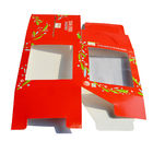 ODMのケーキのハンドルのArtpaper折りたたみ注文の印刷されたポリ塩化ビニールを包む明確なウィンドウ・ボックス