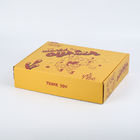 ボール紙の包装の波形の郵便利用者箱黄色いピザ配達箱