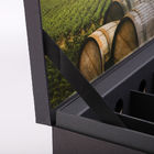 ボール紙の挿入物が付いている質6のびんのワインの包装箱が付いているTaileredの堅く黒いペーパー