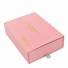 Leatheretteの400gsmペーパー引出しのプッシュ プル堅いピンクのマッチ箱を包む化粧品のギフト用の箱