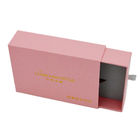 Leatheretteの400gsmペーパー引出しのプッシュ プル堅いピンクのマッチ箱を包む化粧品のギフト用の箱