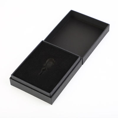 購入 Greyboardの堅いペーパー記念品のギフト用の箱の無光沢の黒いエヴァの象眼細工30mm online manufacture