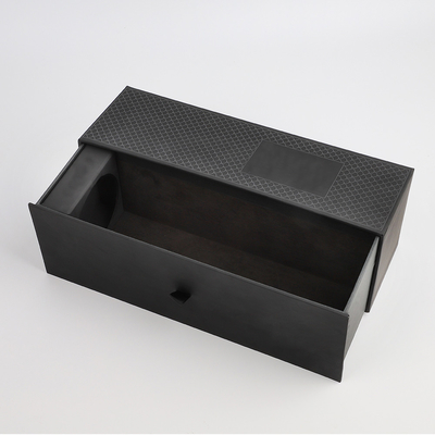 購入 引出し箱ISOの黒の贅沢なワインの精神の包装の板紙箱を滑らせるボール紙 online manufacture