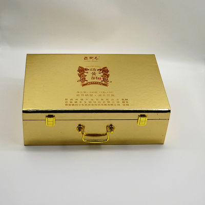 蝶番を付けられた木製の贅沢なヘルスケアのために包む300g金ハンドルをギフト用の箱
