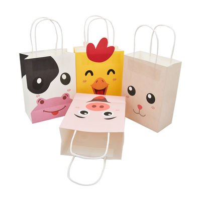 小さい着色された注文のペーパー買い物袋の白い内部の混合されたサイズのギフトはビジネスのための大きさを袋に入れる