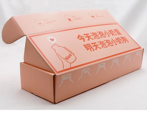 注文のピンクの波形の郵便利用者はロゴのマットのラミネーションの金ホイルを囲む